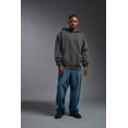 thumbnail image 2 of Expert Brand USA-Made Men's Oversized Heavyweight Cotton Pullover Hoodie, Charcoal, XXL, 2 of 8