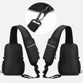 thumbnail image 6 of Portable Sling Crossbody Bag Cycling Shoulder Bags Chest Bag Motorcycle Bag Black, 6 of 8