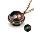 thumbnail image 2 of Kripyery Pendant Necklace Personality Double Sides Glow in The Dark Vintage Colorful Galaxy Glass Ball Necklace Jewelry Accessory, 2 of 8