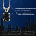 thumbnail image 2 of Gem Stone King 14K Yellow Gold Black Sapphire Pendant Necklace for Women | 1.66 Cttw | Gemstone September Birthstone | Oval 8X6MM | With 18 inch Chain, 2 of 6