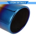 thumbnail image 6 of Unique Bargains 1 Pc Slant Cut Exhaust Tip 1.6" - 3.0" Inlet Stainless Steel Burnt Blue, 6 of 8