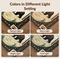 thumbnail image 7 of Design&I 9'x12' Washable Area Rug Cabin Wildlife Sunset Border Woodland Bathroom Medieval Print for Master Suite, Under Bed, Sleek Flatweave Pet Friendly, 7 of 7