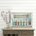 thumbnail image 2 of Inspirational It''s Okay Canvas Wall Art Encouraging Bible Verses On Cute Marson Jars and Butterflies Teal Background Artwork, 2 of 6