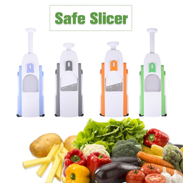 Multifunction Kitchen Slicer Vegetable Chopper Potato Cooking Gadget Use Vegetable Slicing Tool Carrot Meat Grater Thickness Adjuster Gray
