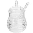 thumbnail image 1 of 1 Set Plastic Honey Jar Clear Honey Container Honey Storage Jar with Rod, 1 of 8