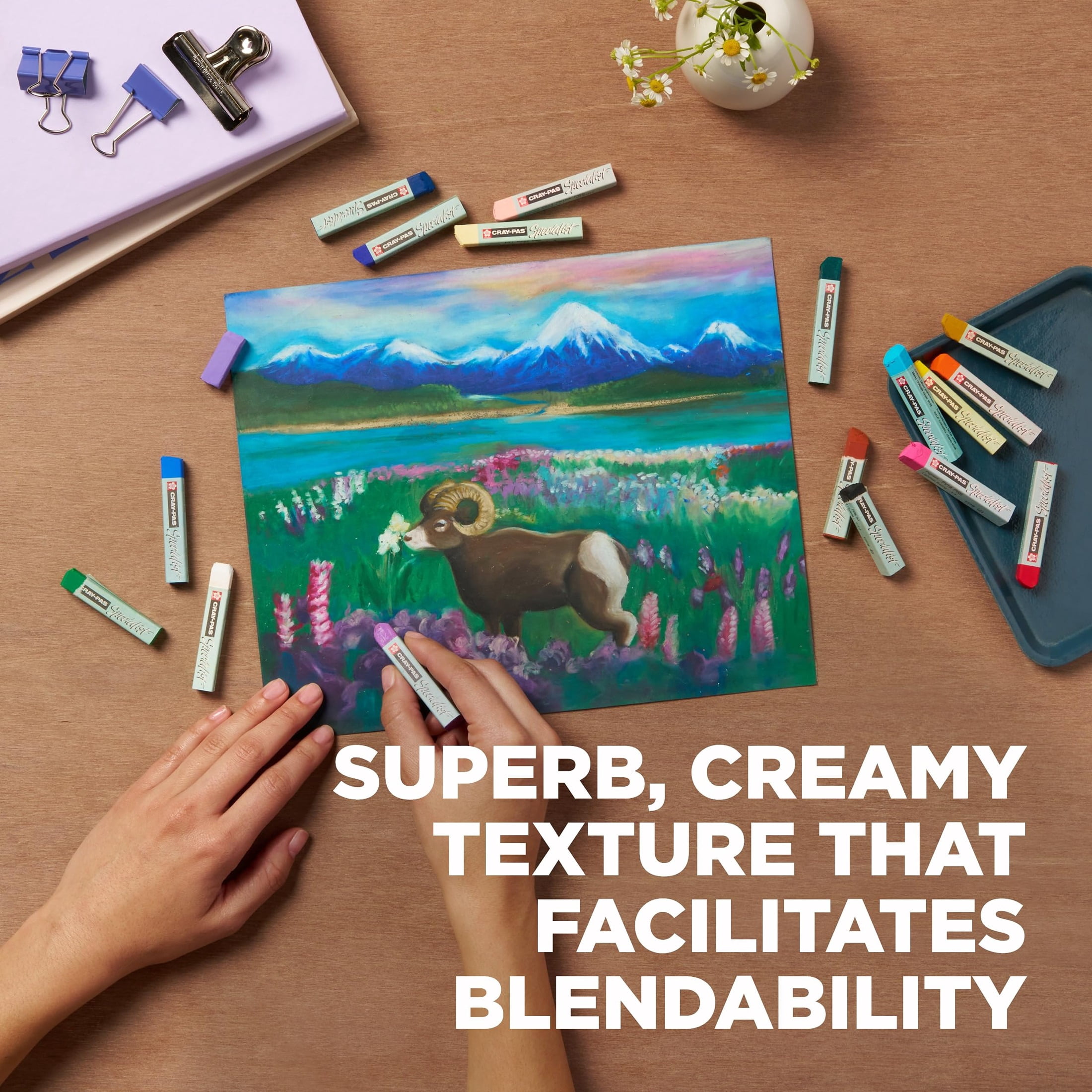 Sakura Cray-Pas Specialist Oil Pastel Set - High Quality Pigments, Wax & Oil - 50 Colors