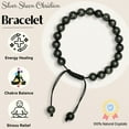 thumbnail image 4 of Silver Sheen Obsidian Crystal Bracelet - 8mm Beaded Bracelet and Healing Stones, 4 of 5