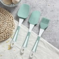 thumbnail image 6 of CuiLiyq Silicone Kitchen Cooking Utensils Set Heat Resistant, 3 Pcs Silicone Spatula Set for Baking Cooking Mixing, Cooking Utensils Set for Nonstick Cookware, Green, 6 of 6