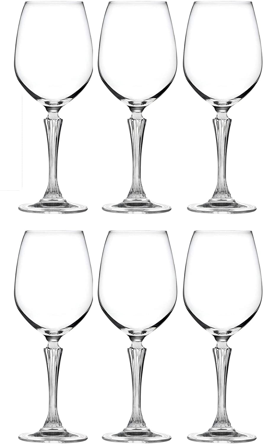 Sandra Red Wine Glasses Set of 6 (11.8 oz) – Crystal Decor