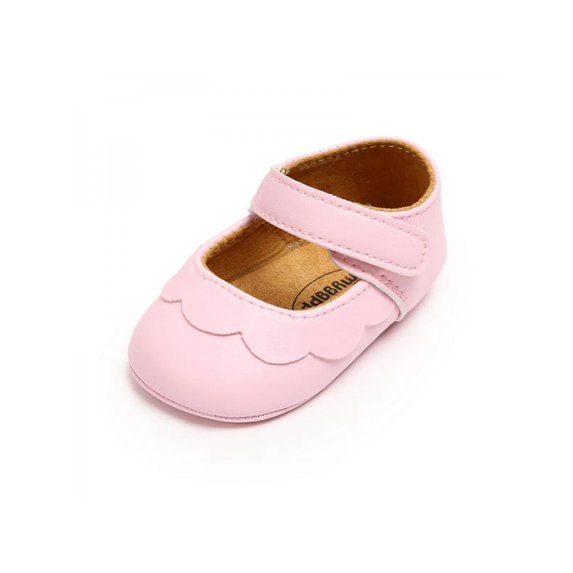 Infant Baby Girls Princess PU Leather Soft Sole Crib Shoes Toddler Shoes 0-18M