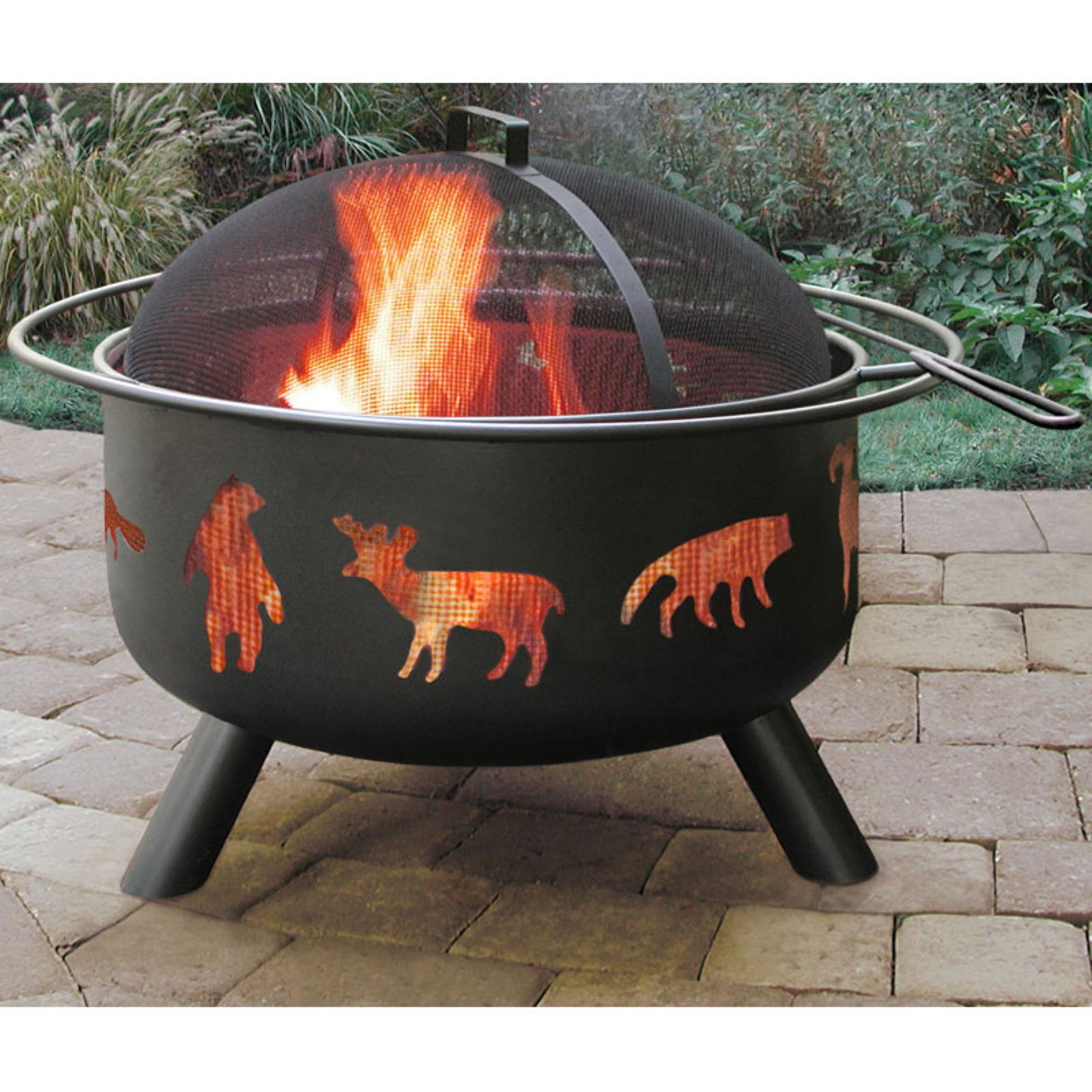 Landmann Big Sky Fire Pit Wildlife Black Com