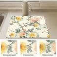 thumbnail image 6 of Diatomaceous Earth Stone Dish Drying Mat for Kitchen Counter，Seasonal Ultra Absorbent Home Dish Drainer Mats-Tile Flower Yellow Orange Bud Pattern，18inch x 16inch, 6 of 6