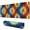 Softballs and Flames Blue Pattern, variant on Baseballs and Leopard Print Extended Large Mouse Pad, Desk Protector Mat with Non Slip Base & Stitched Edges, Durable Stable Gifts for Coworkers Family Friends,31.5"x11.8"