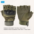 thumbnail image 2 of Uxcell Men's Outdoor Fingerless Gloves Half Finger Gloves Breathable Workout Gloves Green, M, 2 of 7