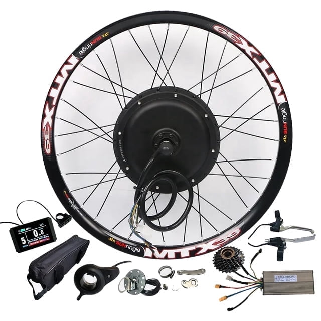 Free Shipping USA Warehouse in Stock 26" 48V/52V2000W MTX Electric Bicycle Hub Motor Electric Bike Conversion Kit with 40A Controller and LCD8H Display