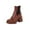 Brown, variant on Fesfesfes Platform Boots for Young Ladies Women's Velvet Thick Soled Thick High Heeled Platform Sleeve Low Top 8.5(41)