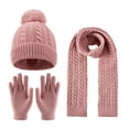 thumbnail image 6 of Sentuca 3 Pcs Kids Winter Hat Gloves Scarf Set Pom Pom Knit Beanie Long Scarf and Gloves Warm Cold Weather Accessory for Boys Girls Size 3-12Y, 6 of 6