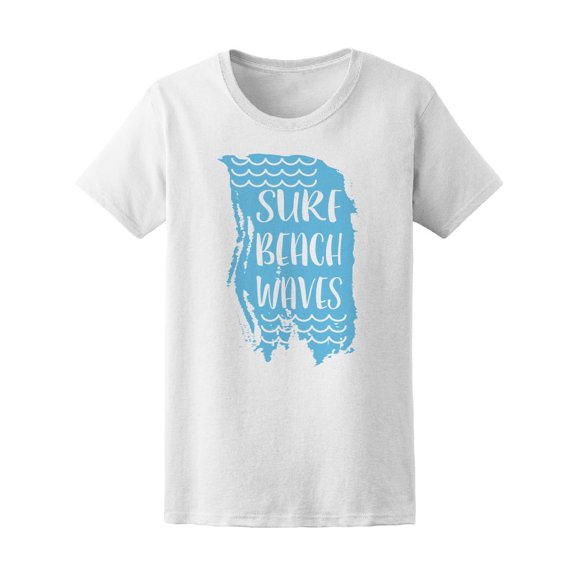 Surf Beach Waves Grunge Style Tee Women's -Image by Shutterstock