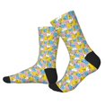 thumbnail image 2 of Bingfone Compression Socks for Women and Men Long Socks for Running Athletic Cycling Nurse- Colorful Rubber Duck 1, 2 of 7