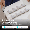 thumbnail image 4 of Komfortology Gray Foam Corner Protectors, 8 Count with 3M Adhesive, 4 of 10