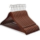 thumbnail image 1 of 10pcs Solid Wood Hangers with Grooves Vintage Hangers for Shirt Bra Coat, 1 of 5