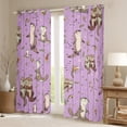 thumbnail image 2 of Homewish Cartoon Animal Otter Curtains Pack of 2 (42x84 Each) for Kids Boys Girls,Koi Fish Curtains Blackout,Stars Print Bedroom Curtains,Ultra Soft Home Decor, 2 of 6