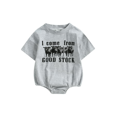 

Huakaishijie Newborn Summer Bodysuit Baby Boy Girls Cowboy Cowgirl Rompers Short Sleeve Jumpsuit Playsuit
