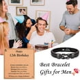 thumbnail image 3 of 12th-40th Birthday Gift for Boys  Men, Leather Knot Bracelet Gifts for 12 13 16 Year Old Boys Son Grandson Nephew Friend with Birthday Card, 3 of 5