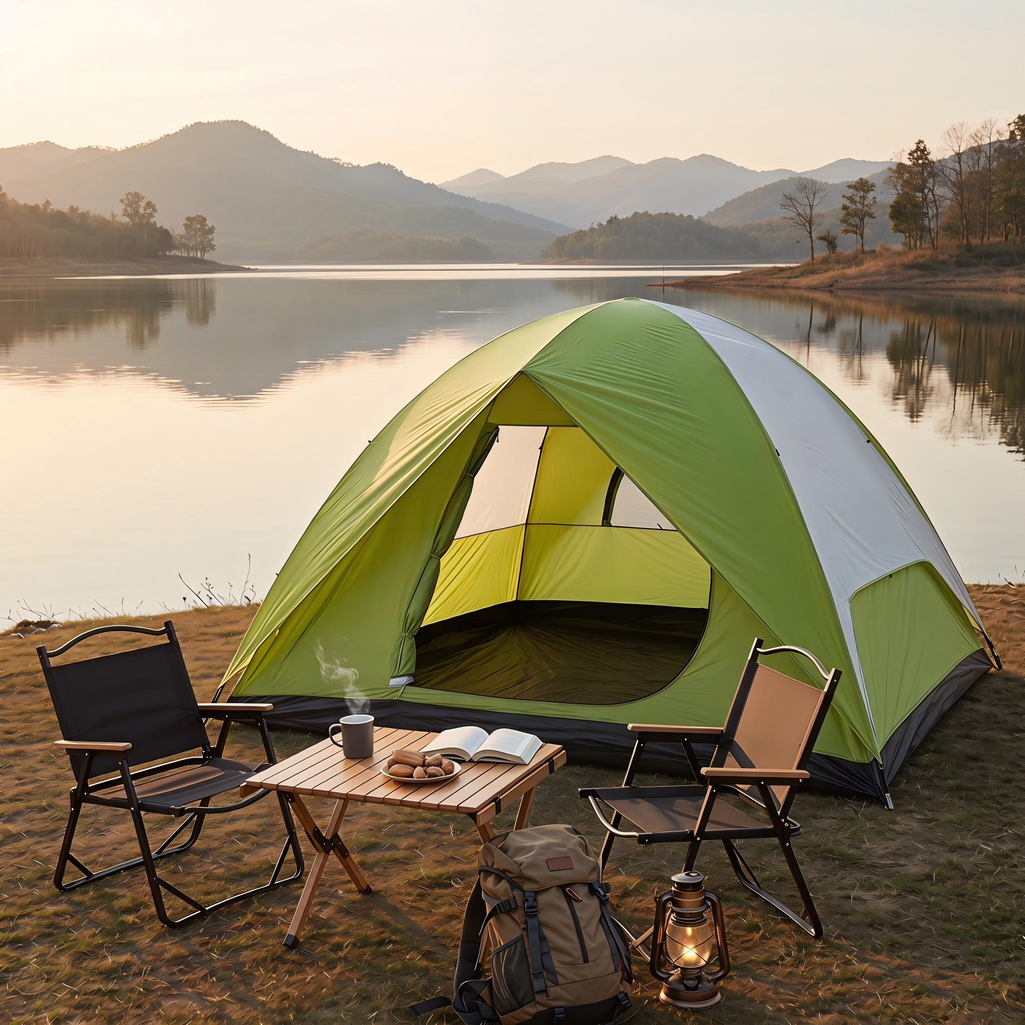 Carpa XL para exteriores, para 4 personas, Oxford resistente, fácil instalación para campamento y senderismo 3