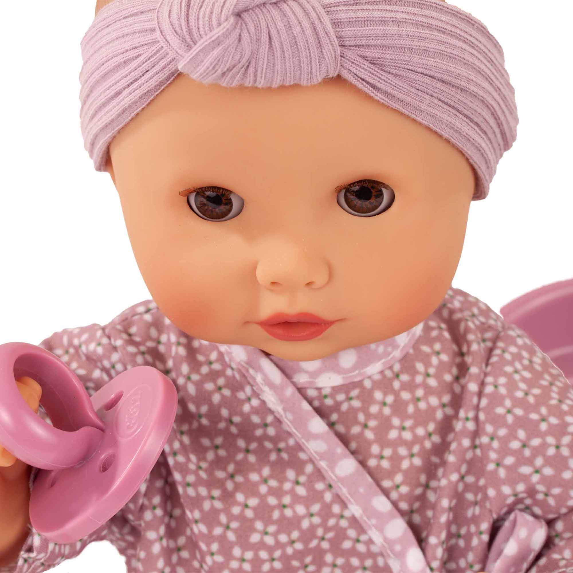 Gotz Sleepy Aquini Soft Mood - 13" Drink & Wet Bath Baby Girl Doll with Potty, Bottle and Pacifier