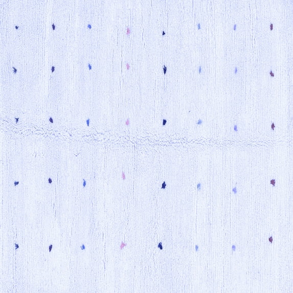 Ahgly Company Machine Washable Indoor Square Solid Blue Modern Area Rugs, 4' Square