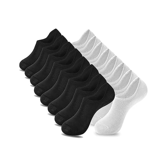 Eryueer 6/12 Pairs No Show Cotton Low Cut Socks - Men & Women's Bulk Liner Socks