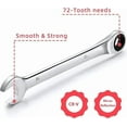 thumbnail image 3 of Towallmark 14 Piece Metric Ratcheting Wrench Set, 72-Tooth Chrome Vanadium Steel Wrenches, With Storage Bag, Ideal For Auto Repair Garage DIY Projects, 3 of 9