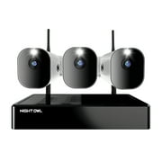 Night Owl 10 Channel 4K Wi-Fi Network Video Recorder with 1TB Hard Drive and 3 Wire Free 1080p HD Spotlight Cameras