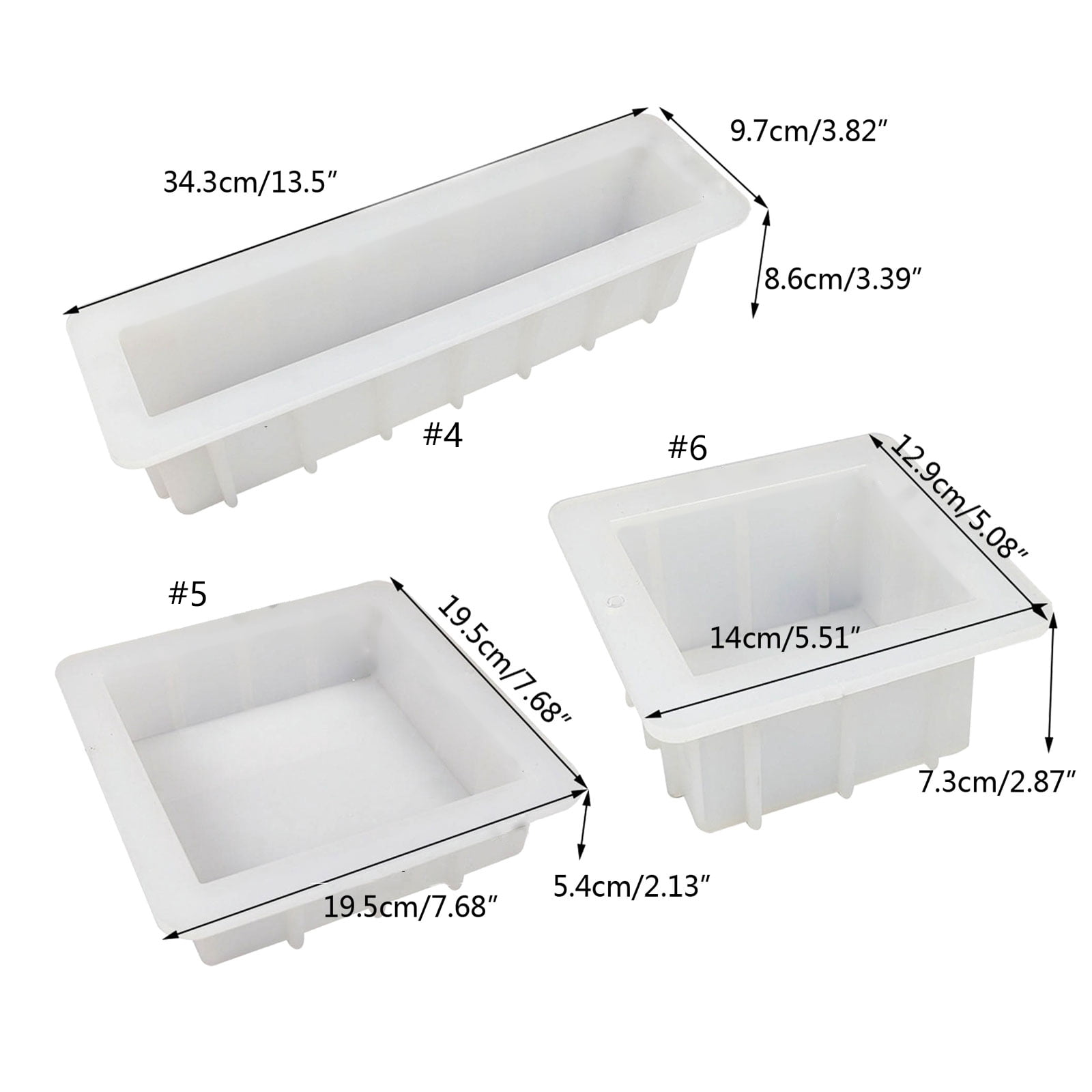 Rectangular Soap Mold Handmade Bread Toast Loaf Mould DIY Craft Cake Chocolate Candle Mold Home Decor Baking Accessories