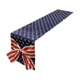 thumbnail image 1 of SIYTUAU 70.87 X 12.99 Inch Linen Table Runner Striped Print For Independence Day Dining Room Tabletop Holiday Decor, 1 of 6
