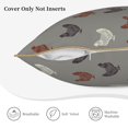 thumbnail image 3 of KLL Rooster Decorative Throw Pillow Covers Velvet Soft for Couch Sofa Bedroom Living Room Outdoor (No pillow core)- 18"x18", 3 of 5