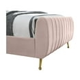 thumbnail image 6 of Meridian Furniture Zara Contemporary Pink Velvet King Bed, 6 of 9