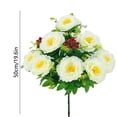 thumbnail image 3 of Eolstice 10 Head Large Peony Artificial Flowers Bouquet Plastic Silk Faux Peony, Faux Flower Stems, Home Decor for Vase Table Centerpiece Wedding, 3 of 6