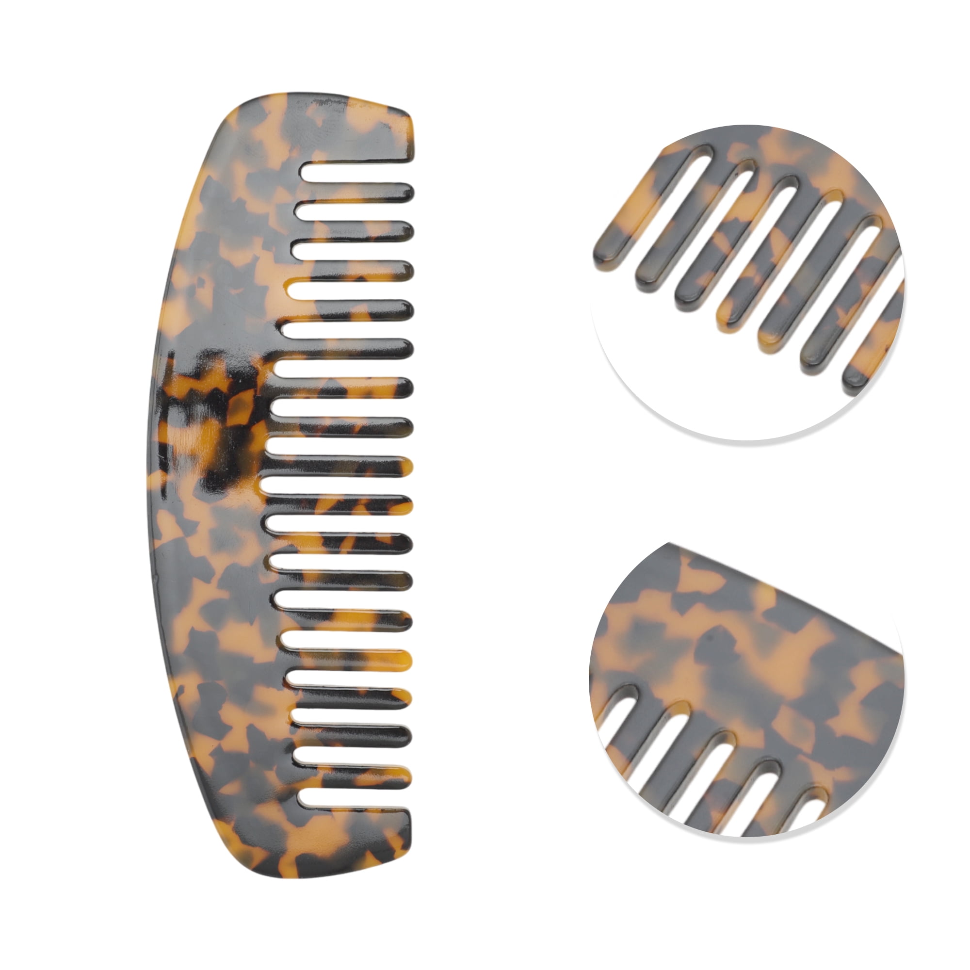 Unique Bargains 1 Pc Durable Marble Hair Comb Designed for All Hair Types Styles Brown
