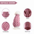 thumbnail image 6 of RotHome Dog Sweaters for Small Dogs Winter Turtleneck Pullover Cable Knit Fleece Stretch Puppy Apparel for Chihuahua Toy Poodle Yorkie Pomeranian Pet Clothes Pink, 6 of 7