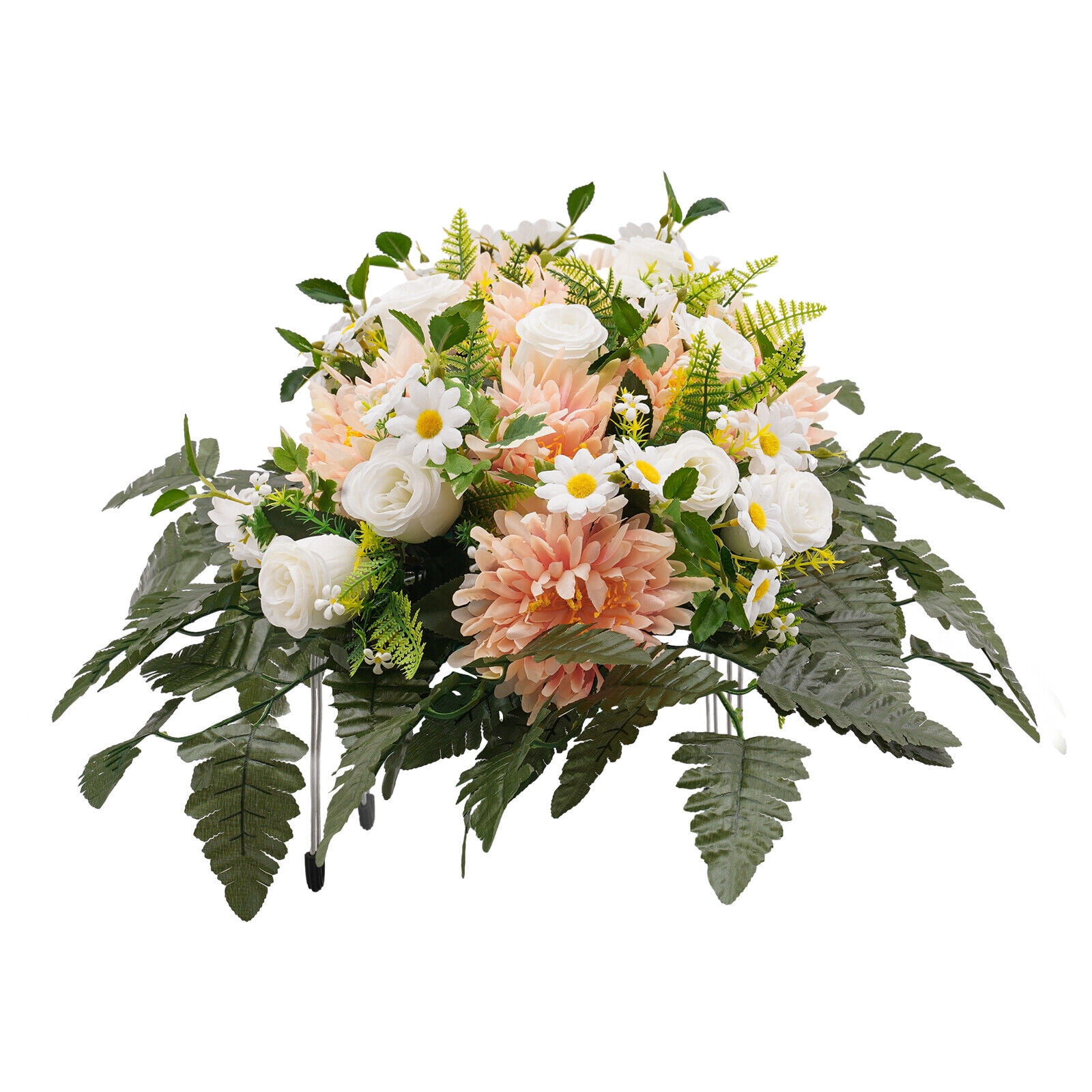 Artificial Grave Flowers, Realistic, Outdoor Grave Decorations for Headstone