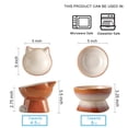 thumbnail image 2 of Juego de cuencos elevados para gatos y perros Nihow Ceramic de 5 pulgadas (2 piezas), color marrón, 2 of 8
