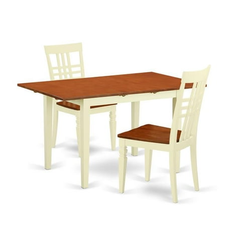 East West Furniture Nflg3 Bmk W Small Kitchen Table Set 2 Hard