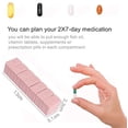 thumbnail image 4 of 7 Day Pill Organizer with Push Button Design, BPA-Free Large Weekly Pill Reminder Container, 4 of 4