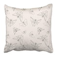 thumbnail image 1 of RYLABLUE Geometric Thin Line Butterfly Origami Style Japanese Tradition Modern Graphic Japan Geometry Pillowcase 16x16 inch, 1 of 1