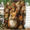 thumbnail image 2 of Lotusprinthandmade Cute Squirrel Fleece Blanket 2 Sizes (Made in US) (60"x50"), Squirrel Lovers Blanket, adorable squirrel cozy throw, 2 of 6