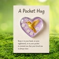 thumbnail image 2 of DAMAI Hummingbird Pocket Hug, Mini Acrylic Hug Token with Encouragement Card, Heart-Shaped Comfort Token with Sympathy Card, Encouragement Gift for Grieving Friends & Family, 2 of 4