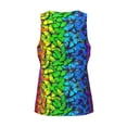 thumbnail image 5 of Gaeub Multicolored Butterflies Men's Athletic Tank Top, Workout Sleeveless Shirts, Running Tank Tops for Gym, Running, Training - Medium, 5 of 9