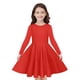 thumbnail image 1 of Odeerbi Niñas Manga Larga A-Vestido de Manga Larga Para Niñas Vestido Acampanado de Primavera Vestido Elástico de Colores Sólidos Vestido de Patinadora Twirly Vestido de Recital Escolar, 1 of 9